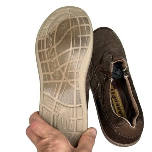 Skechers Men SZ 10 Milford 64356 Brown RelaxFit Memory Foam Loafer Comfort Shoes - Picture 6 of 7